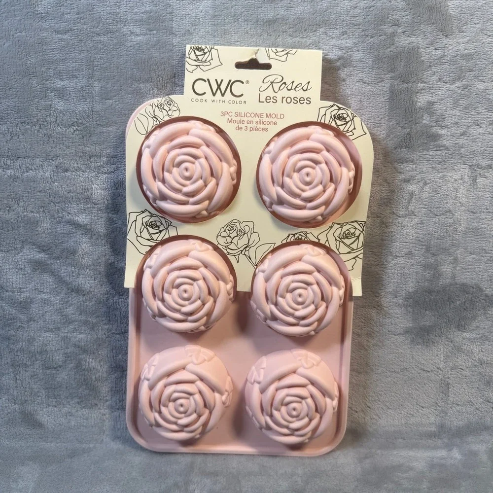 CWC Roses 3PC Silicone Mold - Picture 1 of 2